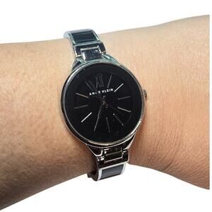 Anne Klein Black Enamel Bracelet Watch – Model AK/4677 – New Battery